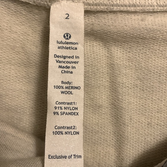 Lululemon Women’s Run Pitter Patter Heather Grey-White Long Sleeve Size 2 - Picture 11 of 14
